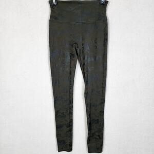 SPANX Red Label Premium Camo Green Black Leggings Size M